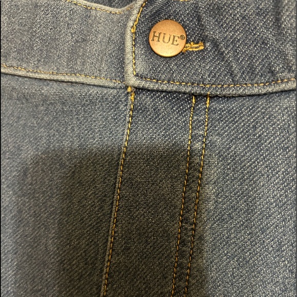 Hue pull on blue jeans soft and stretch size xl - Picture 2 of 6